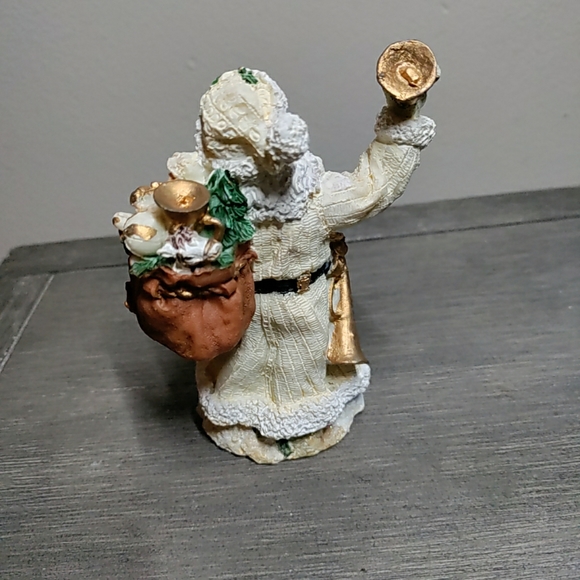 Ks collection white/gold-red/green resin Santa figurine Christmas 5' lot 2 - Picture 14 of 15